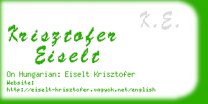 krisztofer eiselt business card